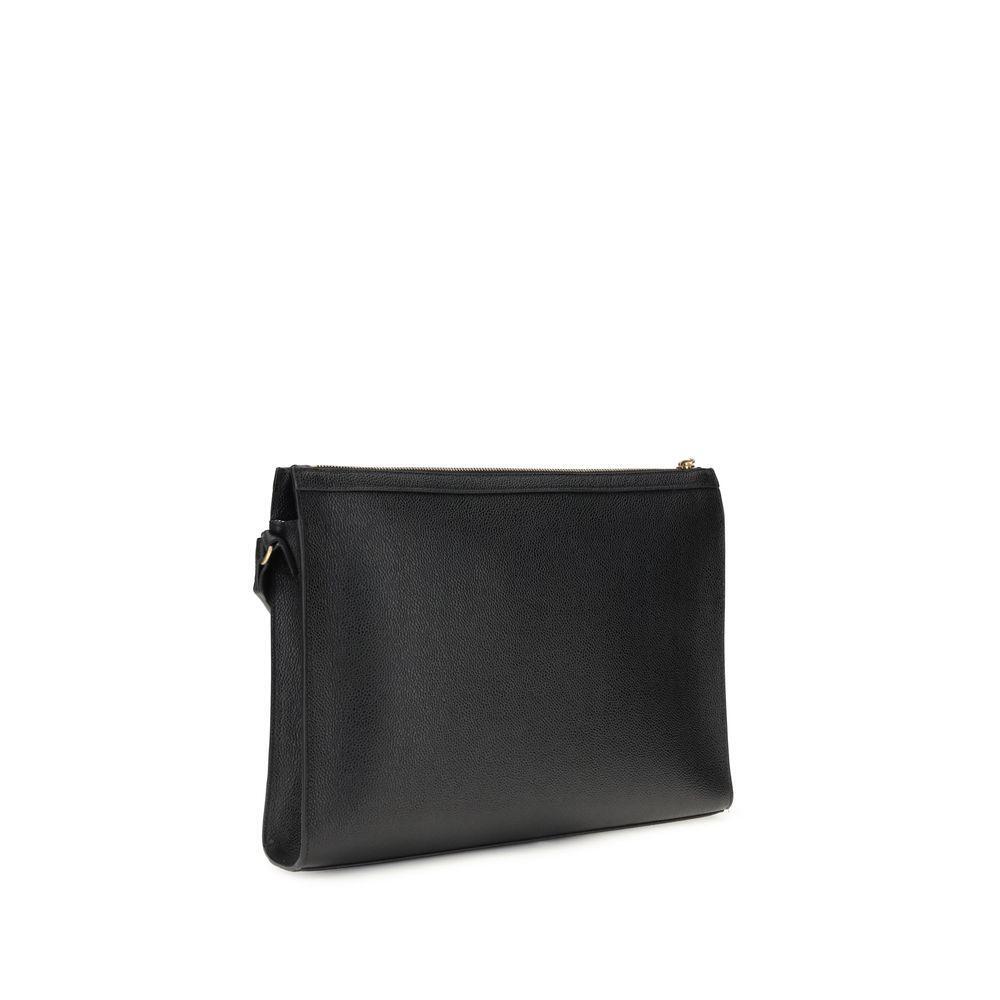 Front view with bag zipped and handles upright.