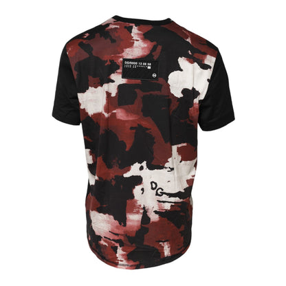 Dolce & Gabbana Multicolor Camouflage Crew Neck T-shirt