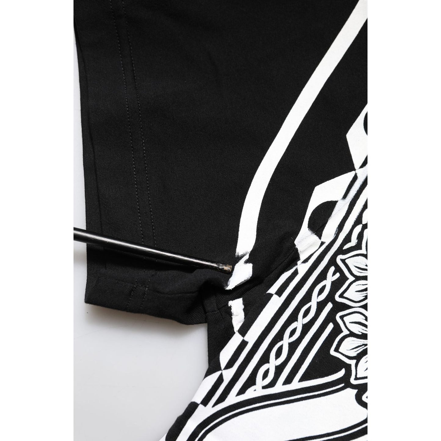 Dolce & Gabbana Black Bandana Print Cotton Crew Neck T-shirt