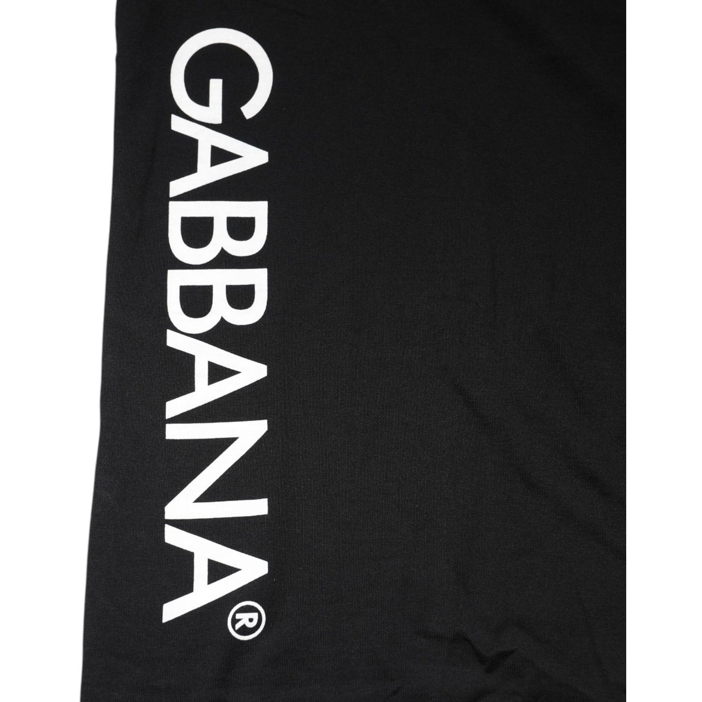 Dolce & Gabbana Black Logo Print Cotton Men Crew Neck T-shirt