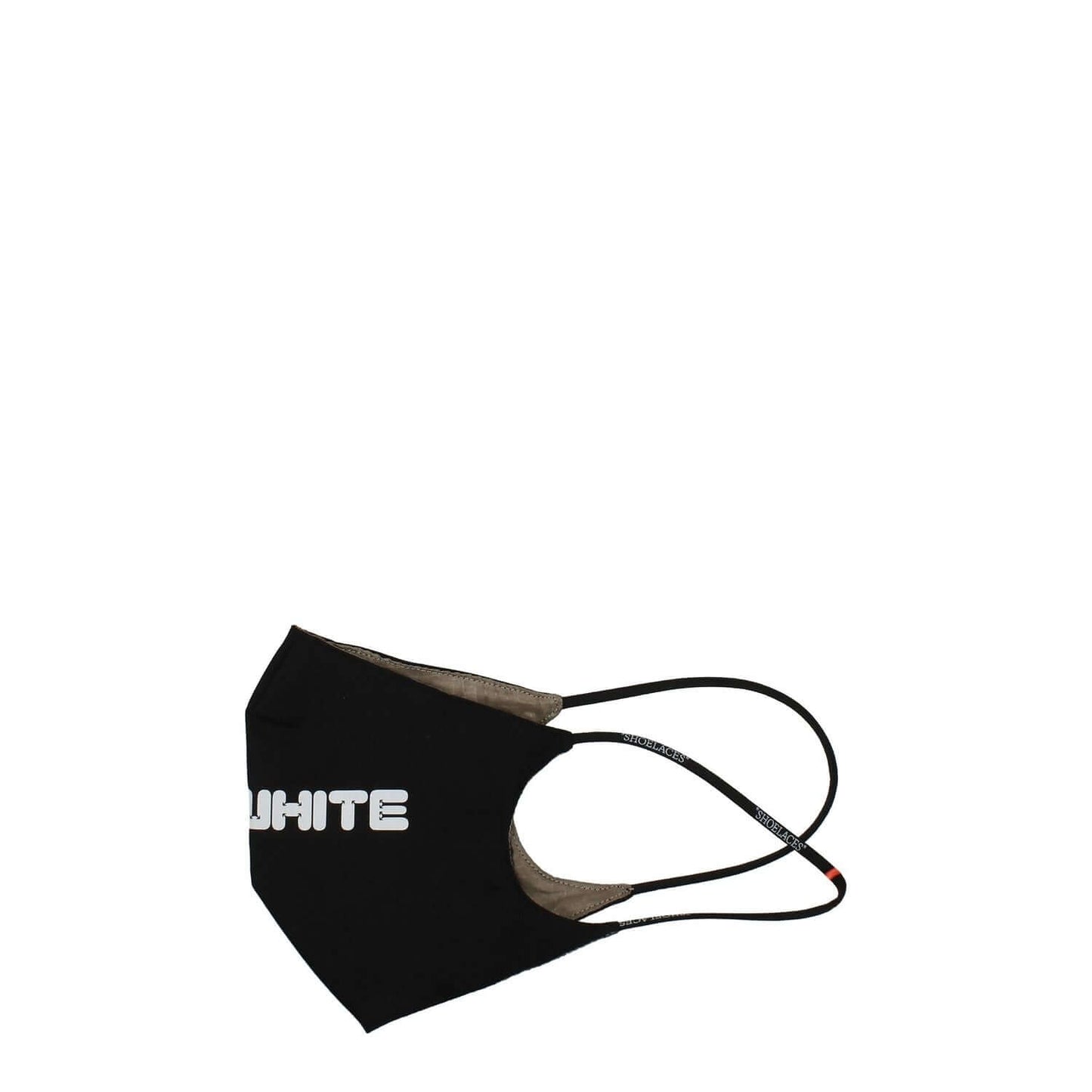 Off-White Black Cotton Facemask featuring logo, casual style, 100% cotton, MPN OMRG003F21FAB0021001, fashion accessory.