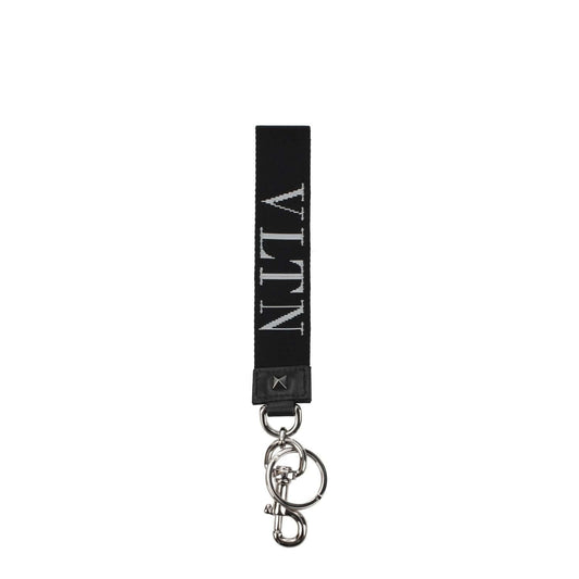 Valentino Garavani Black Fabric Keychain
