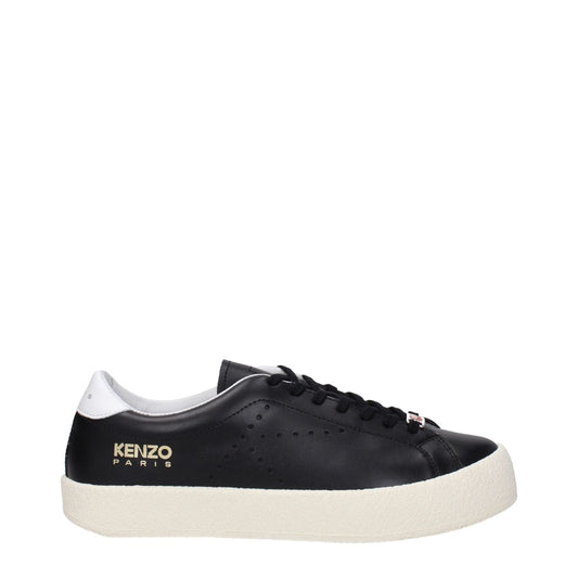 Kenzo Black Leather Low Tops KE-8616470479113-EU35/US5
