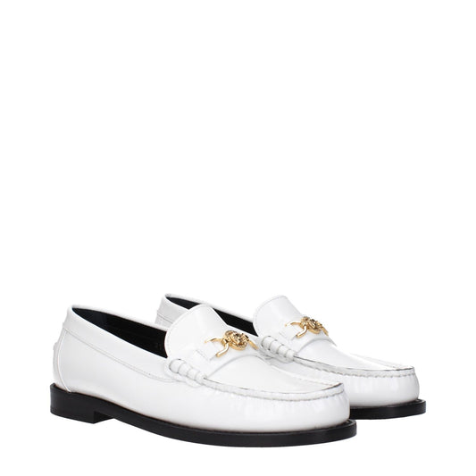 Versace White Leather Slip-On Loafers VE-15199136776457-EU36/US6