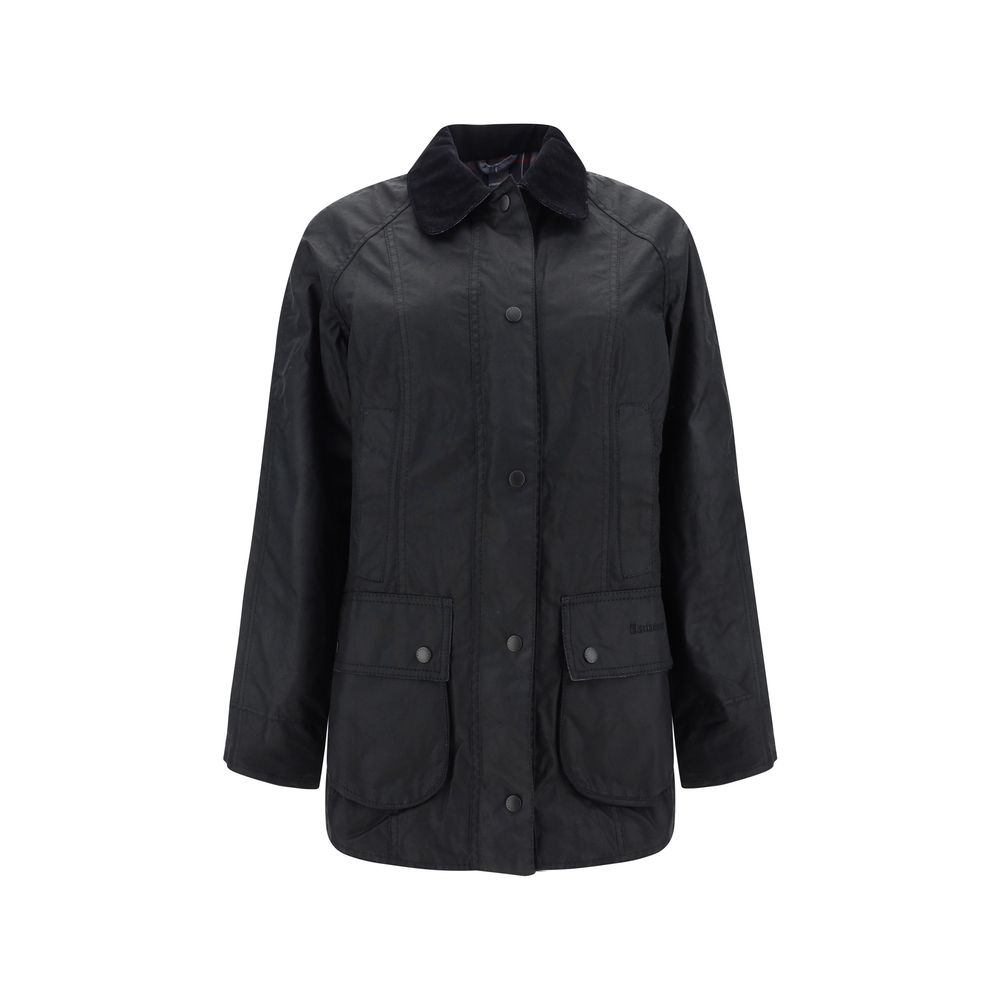 Barbour Black Cotton Coat