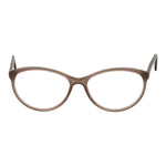 Andy Wolf Beige Unisex Glasses Frame with acetate full-rim design and oval shape, shown with demo lenses and branded case
