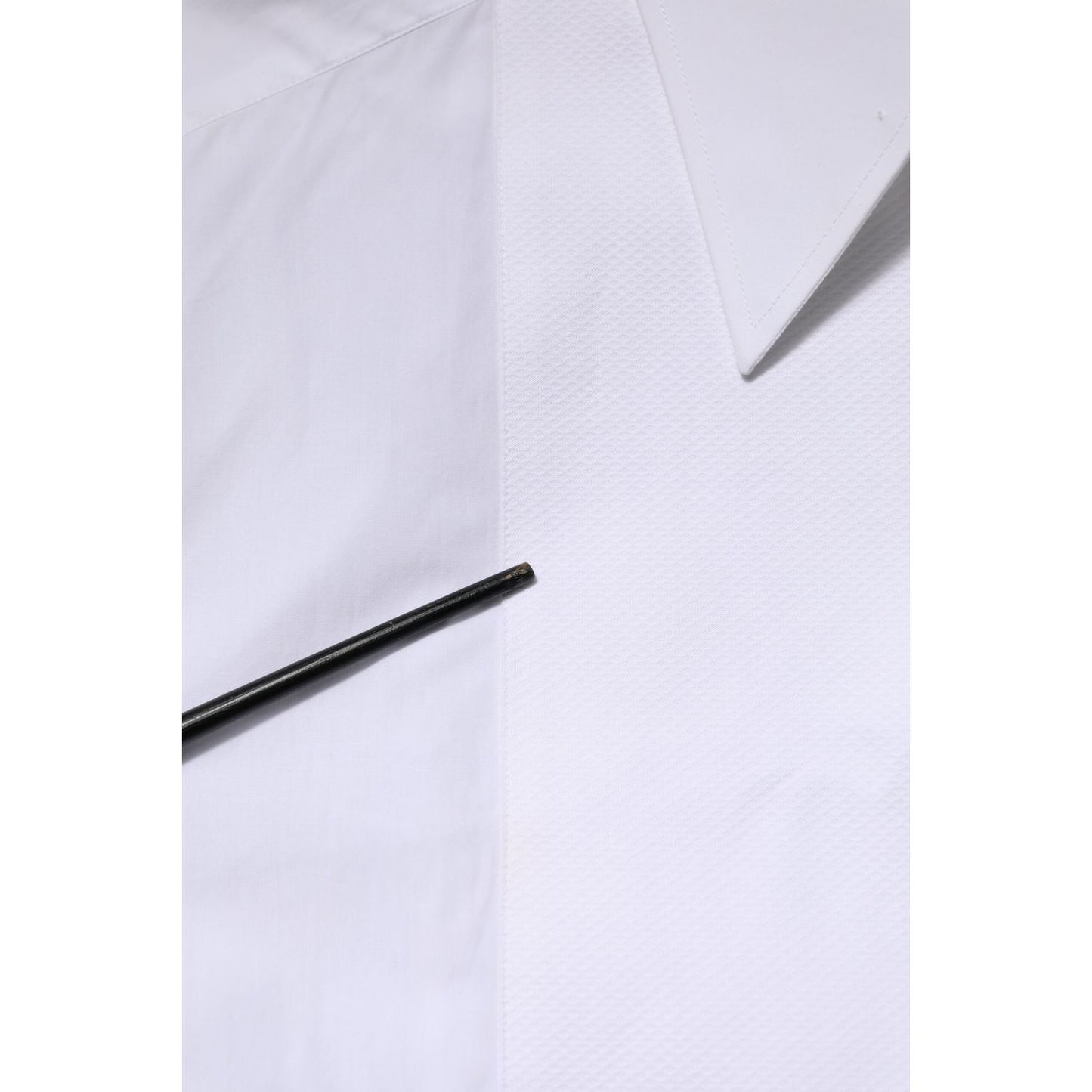 Dolce & Gabbana White Cotton Collared Long Sleeves Shirt Top