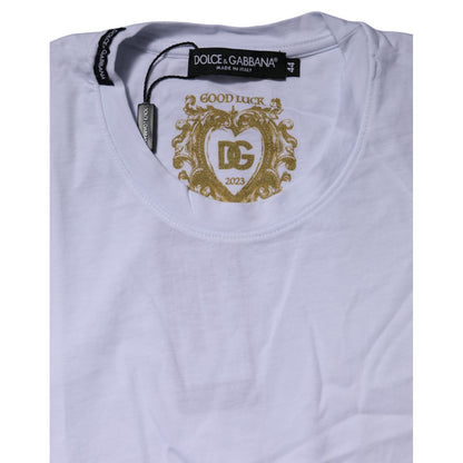 Dolce & Gabbana White Short Sleeves Crew Neck Top T-shirt
