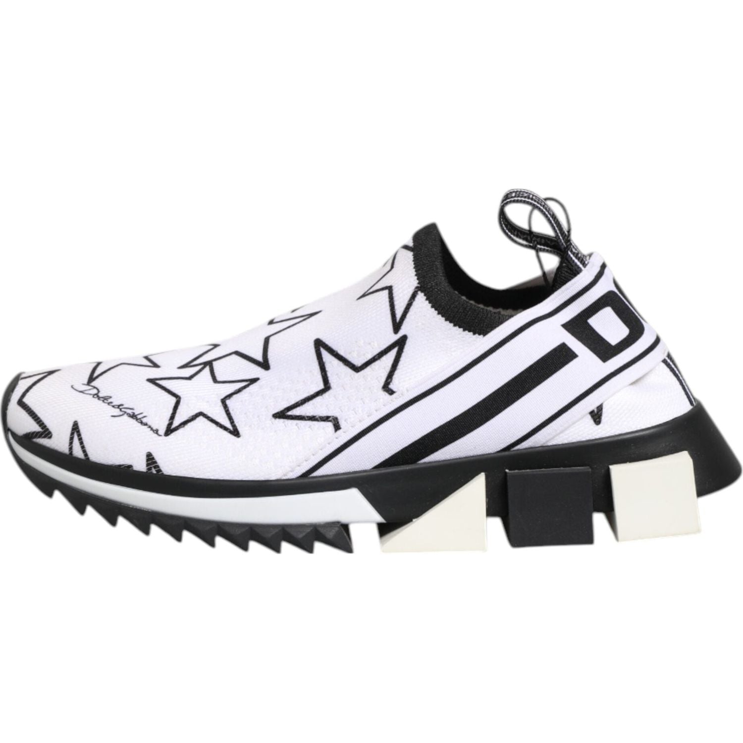 Dolce & Gabbana White Stars Sorrento Low Top Sneakers Shoes