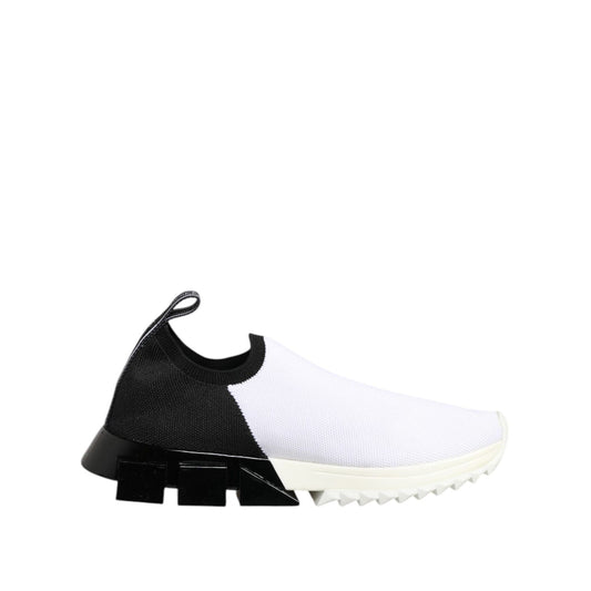 Dolce & Gabbana White Black Low Top Sorrento Sneakers Shoes