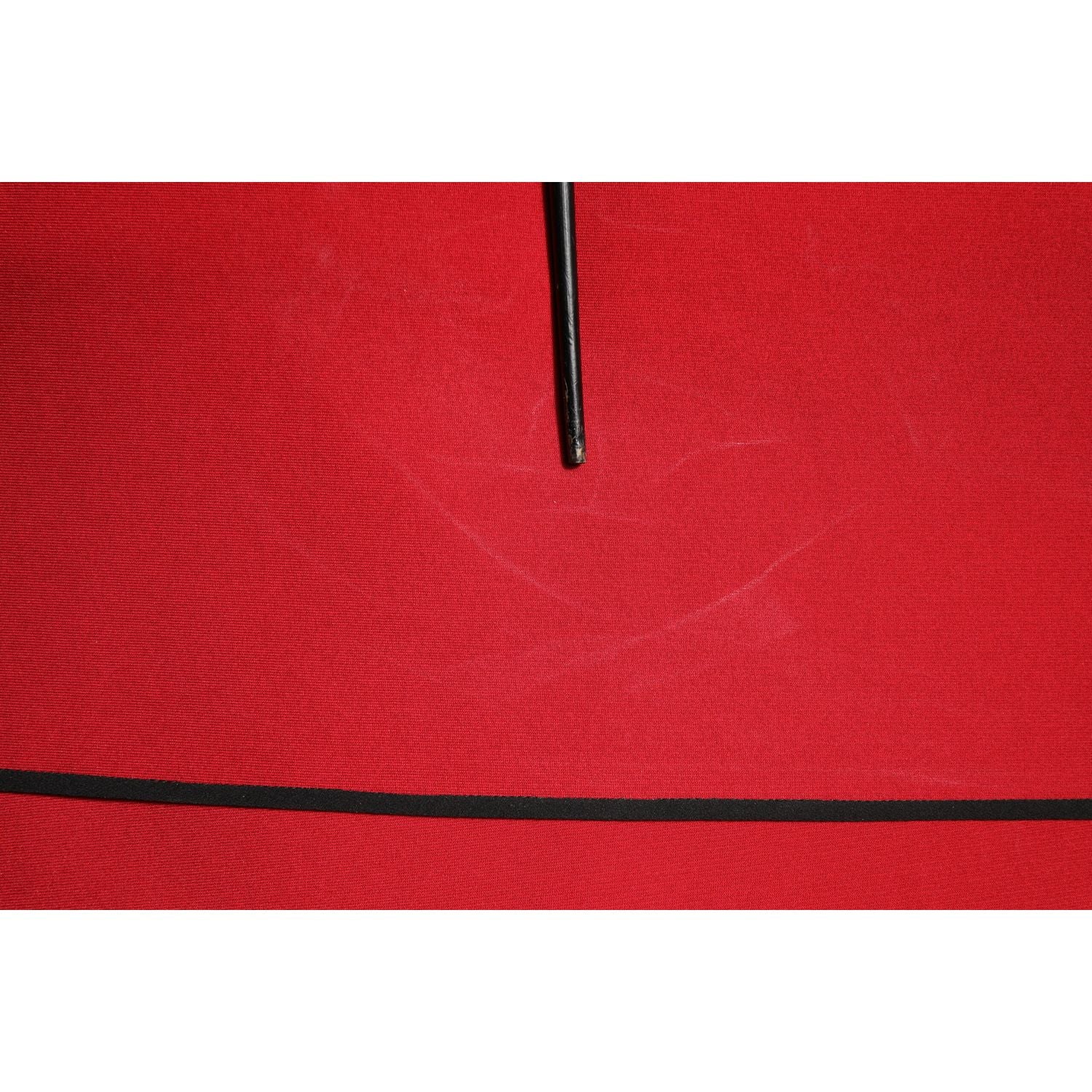 Dolce & Gabbana Red Viscose Stretch Slit Sheath Midi Dress