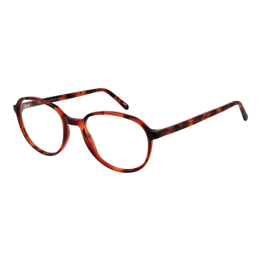 Andy Wolf Red Unisex Glasses Frame in acetate full-rim panto style, shown with demo lenses and branded case.
