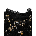 Dolce & Gabbana Black Viscose Pearl Embellishment Shift Dress DR81787-42