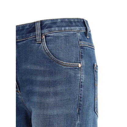 Brunello Cucinelli Blue Cotton Skinny Jeans