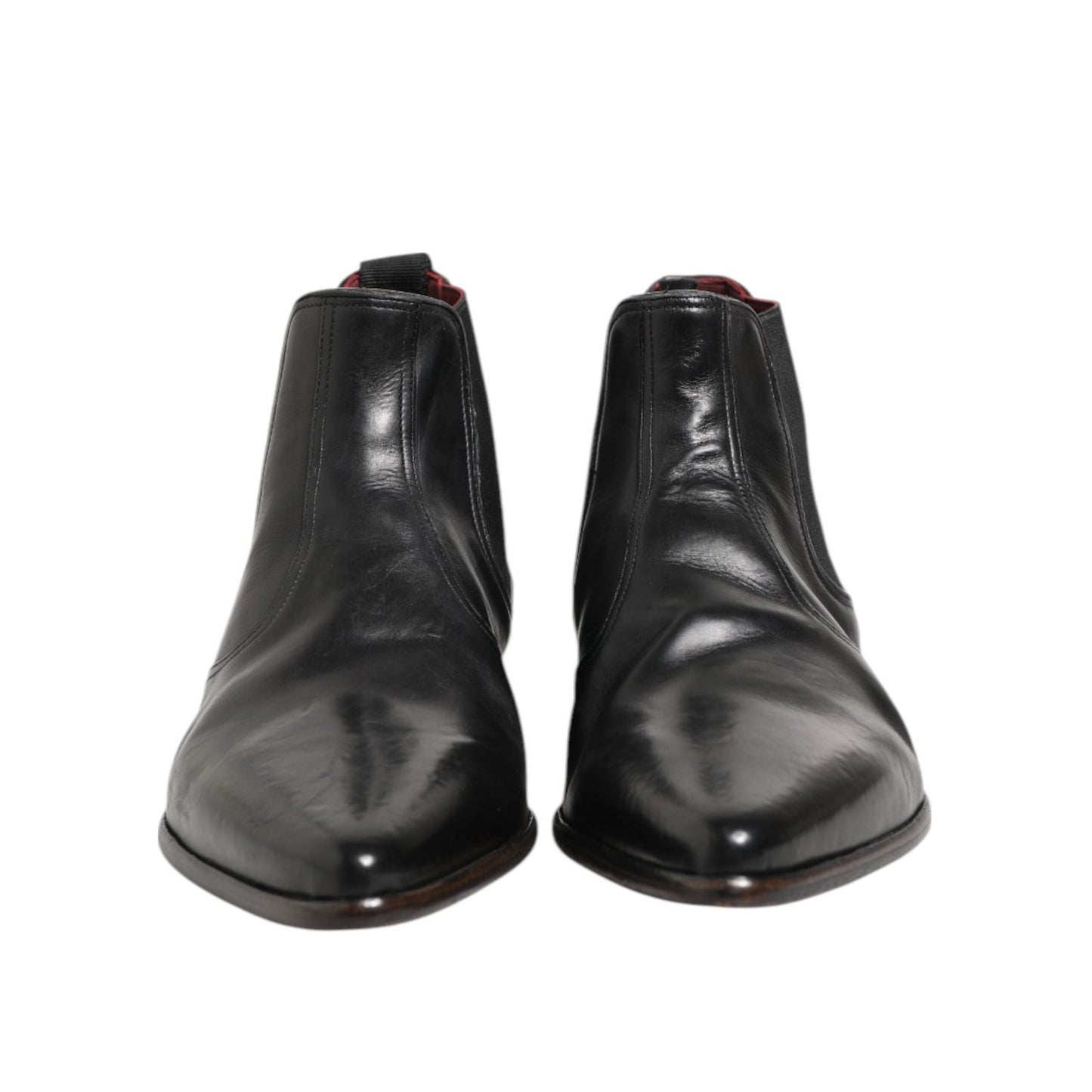 Dolce & Gabbana Black Chelsea Slip On Men Ankle Boots Shoes MV7927-42