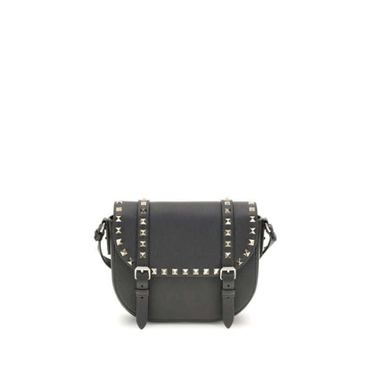 Valentino Garavani Beige Calf Leather Bos Taurus Shoulder Bag with studded details and adjustable strap for AW25 season.
