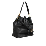 Dolce & Gabbana Black Leather Shoulder Crossbody Bucket Women Borse Bag BAG4493