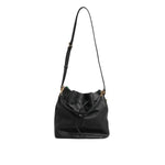 Dolce & Gabbana Black Leather Shoulder Crossbody Bucket Women Borse Bag BAG4493