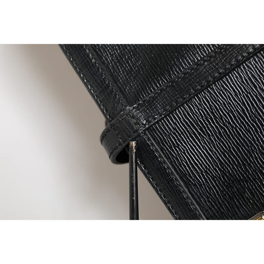 Dolce & Gabbana Black Leather Miss Escape Shopping Tote Women Borse Bag