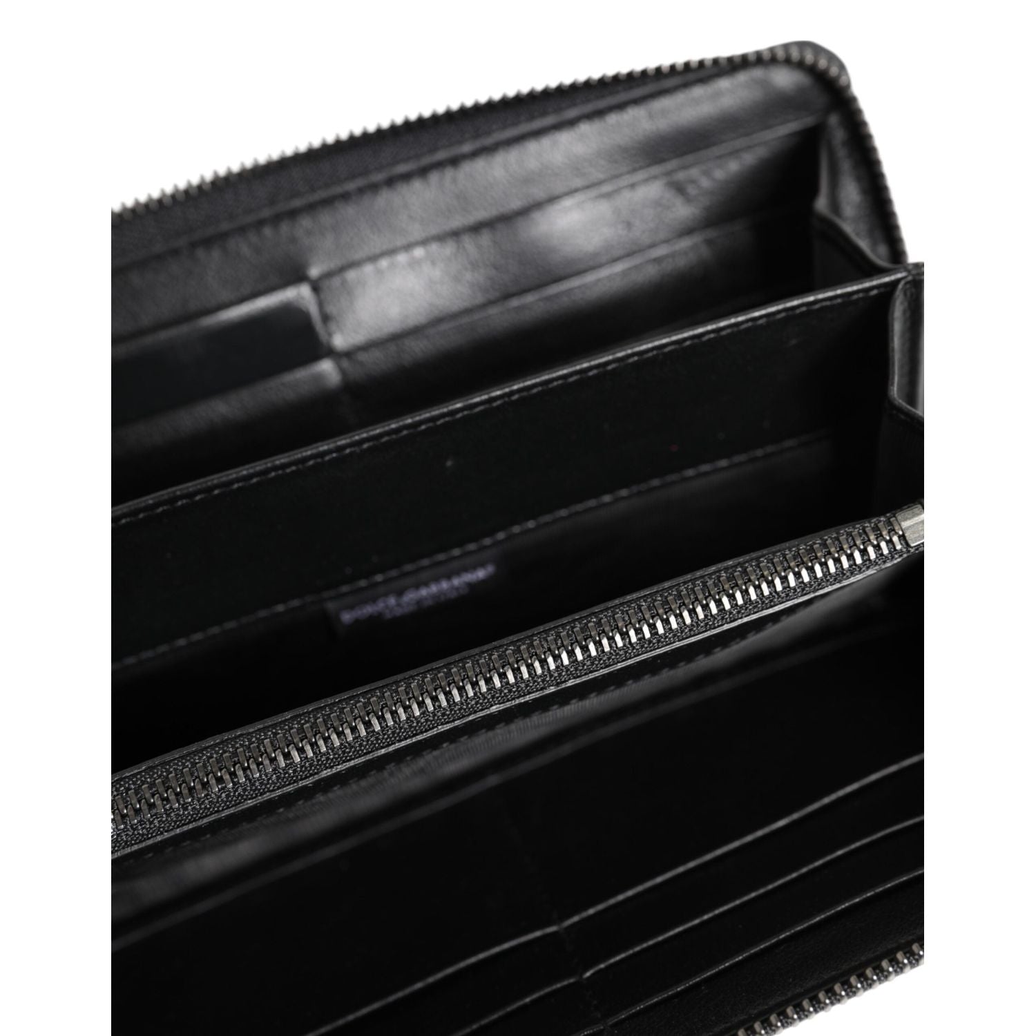 Dolce & Gabbana Black Blue Exotic Leather Men Continental Clutch Wallet