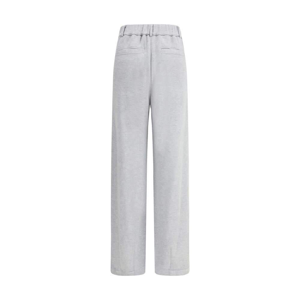 Brunello Cucinelli Gray Cotton Casual Pants