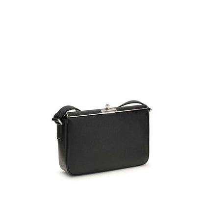 Dolce & Gabbana Black Calf Leather Bos Taurus Shoulder Bag