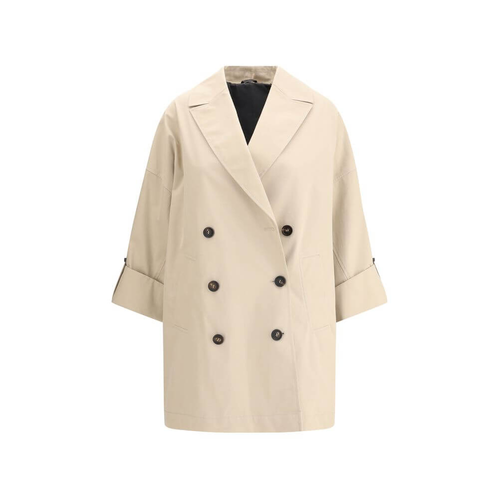 Brunello Cucinelli Beige Cotton Coat