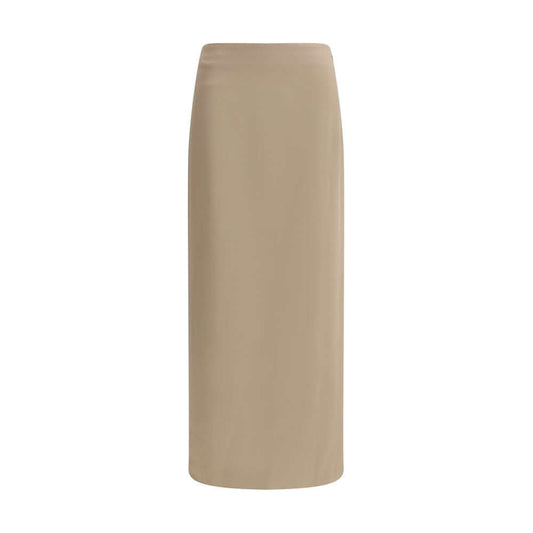 Brunello Cucinelli Gray Acetate Midi Skirt