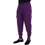 Dolce & Gabbana Purple Cotton Cargo Sweatpants Jogging Pants PAN74245-58