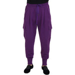 Dolce & Gabbana Purple Cotton Cargo Sweatpants Jogging Pants PAN74245-58