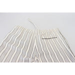 Dolce & Gabbana White Stripes Silk Lounge Trouser Pants PAN74248-48