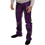 Dolce & Gabbana Purple Metallic Nylon Straight Trouser Pants PAN74277-46