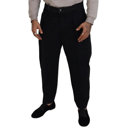 Dolce & Gabbana Black CottonStretch Loose DenimTrouser Jeans PAN74311-54