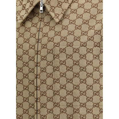 Gucci Brown Cotton Jackets And Coat