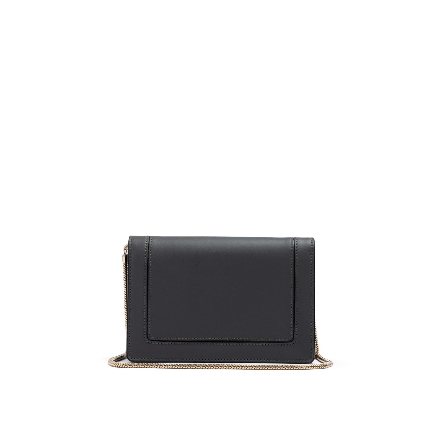 Giada Dark Grey Leather Clutch Bag