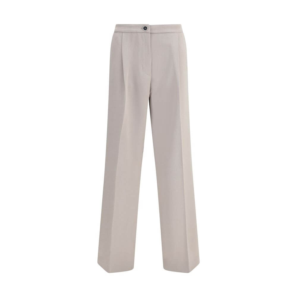 Cruna Beige Polyester Casual Pants