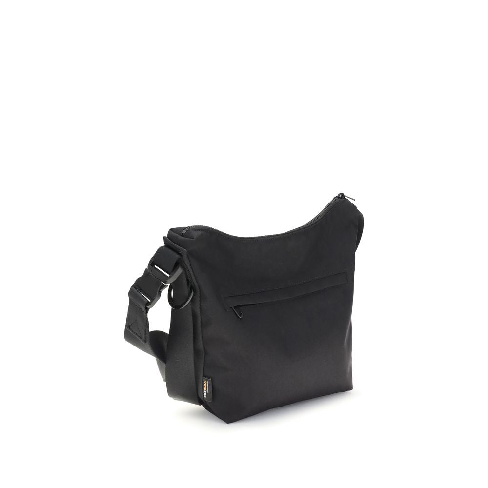 Front view with bag zipped and handles upright.