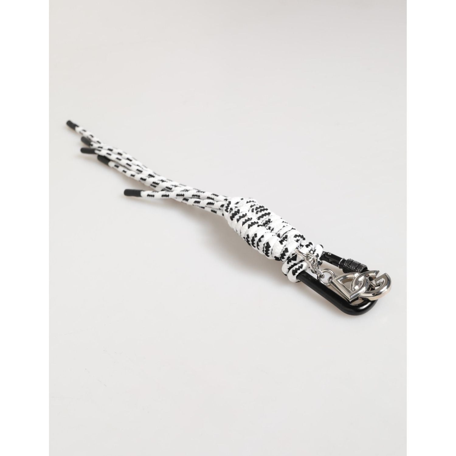 Dolce & Gabbana Multicolor Polyester Tape String DG Logo Keychain Keyring