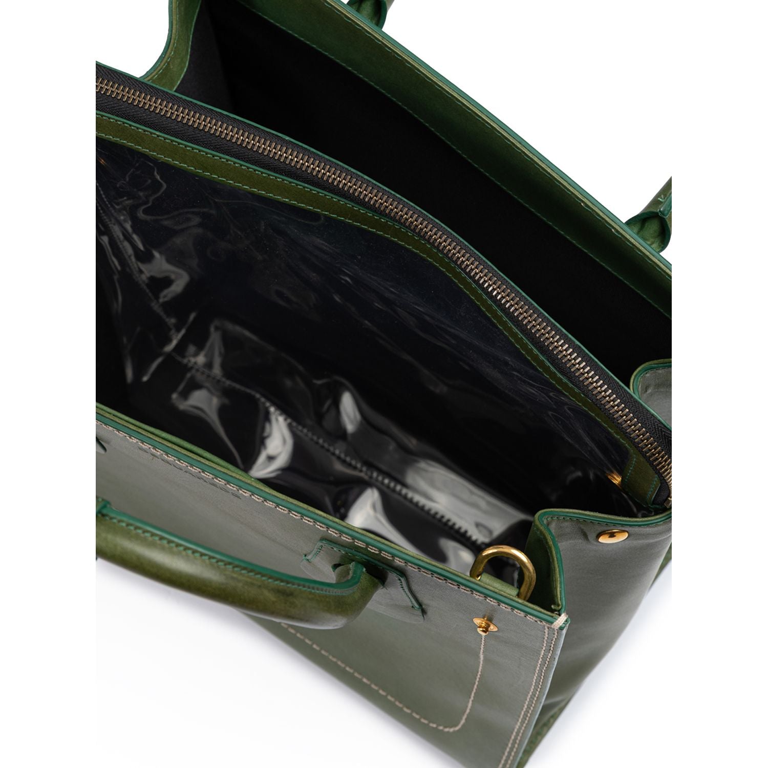 Dsquared² Green Leather Tote Bag