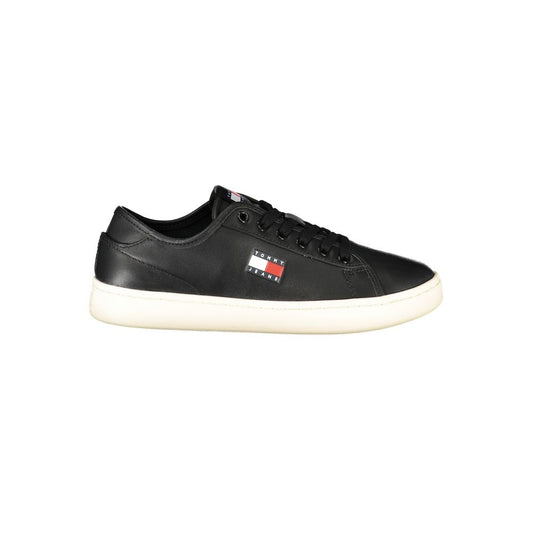 Tommy Hilfiger Black Leather Women's Sneaker TO-39388-EU36/US6
