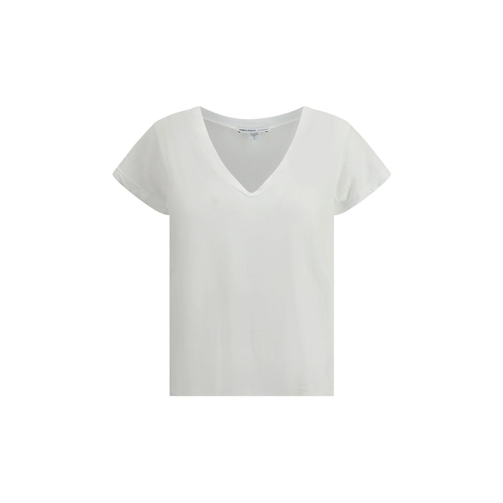 James Perse V-neck cotton T-Shirt JA-WUC3182WHT-0/XS
