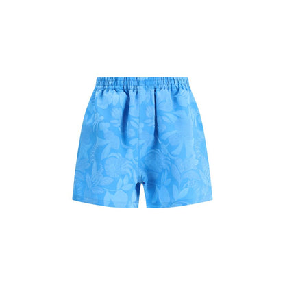 Balenciaga Blue Viscose Bermuda Shorts
