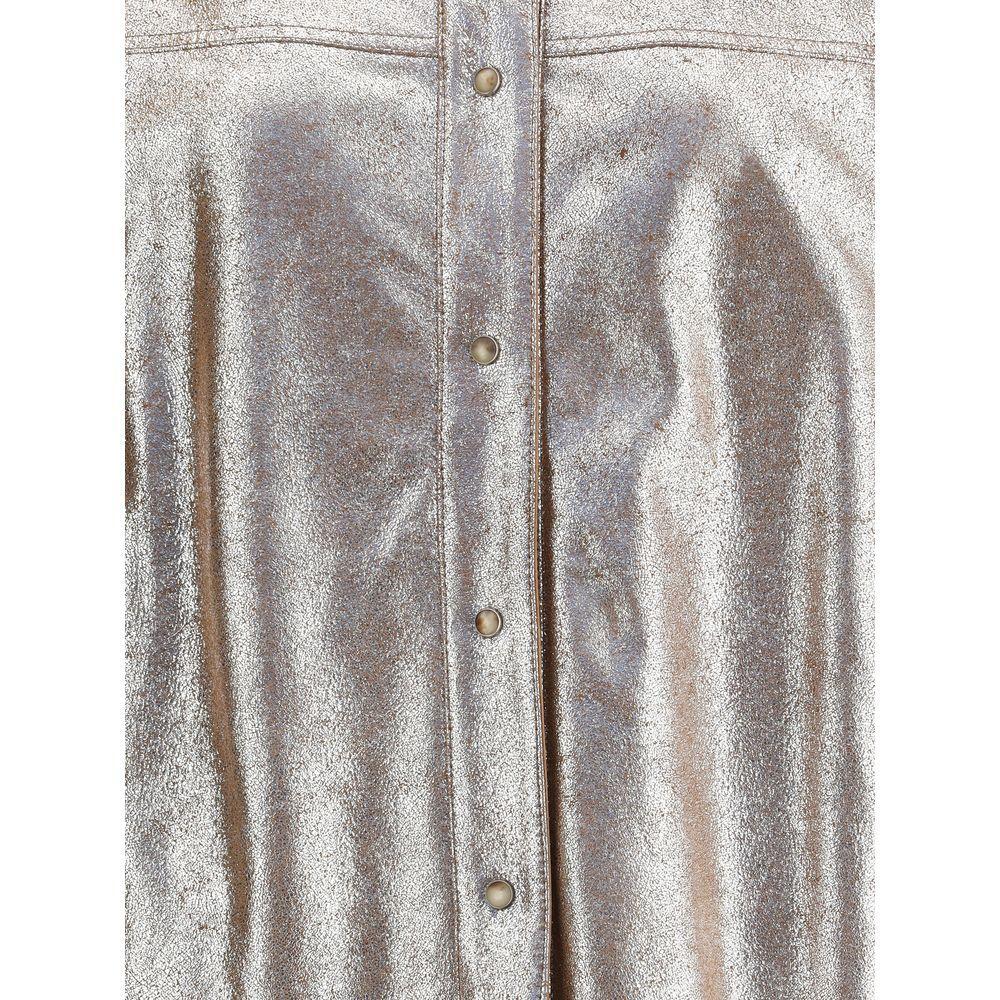 Brunello Cucinelli Oversize leather Shirt BR-MPFOL7867PC9048-IT42 | L