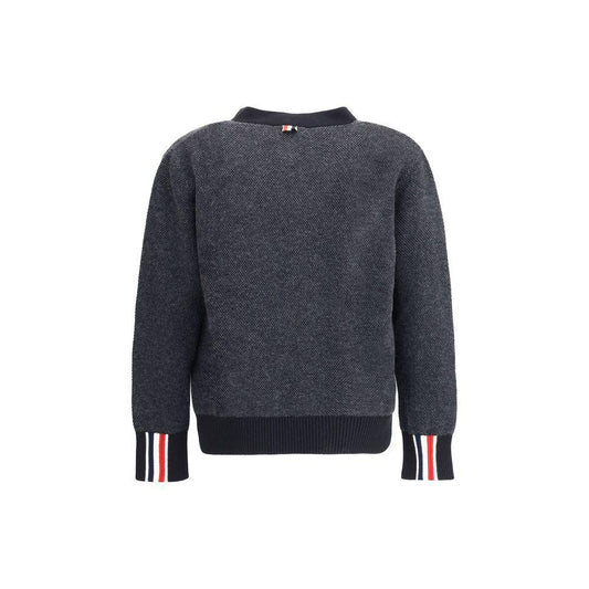 Thom Browne TEXTURED STITCH V NECK CARDIGAN IN WASHE TH-MKC607BY1029001-1