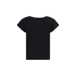 James Perse V-neck cotton T-Shirt JA-WUC3182BLK-0/XS