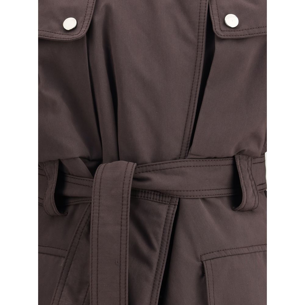 The Andamane Purple Polyester Coat