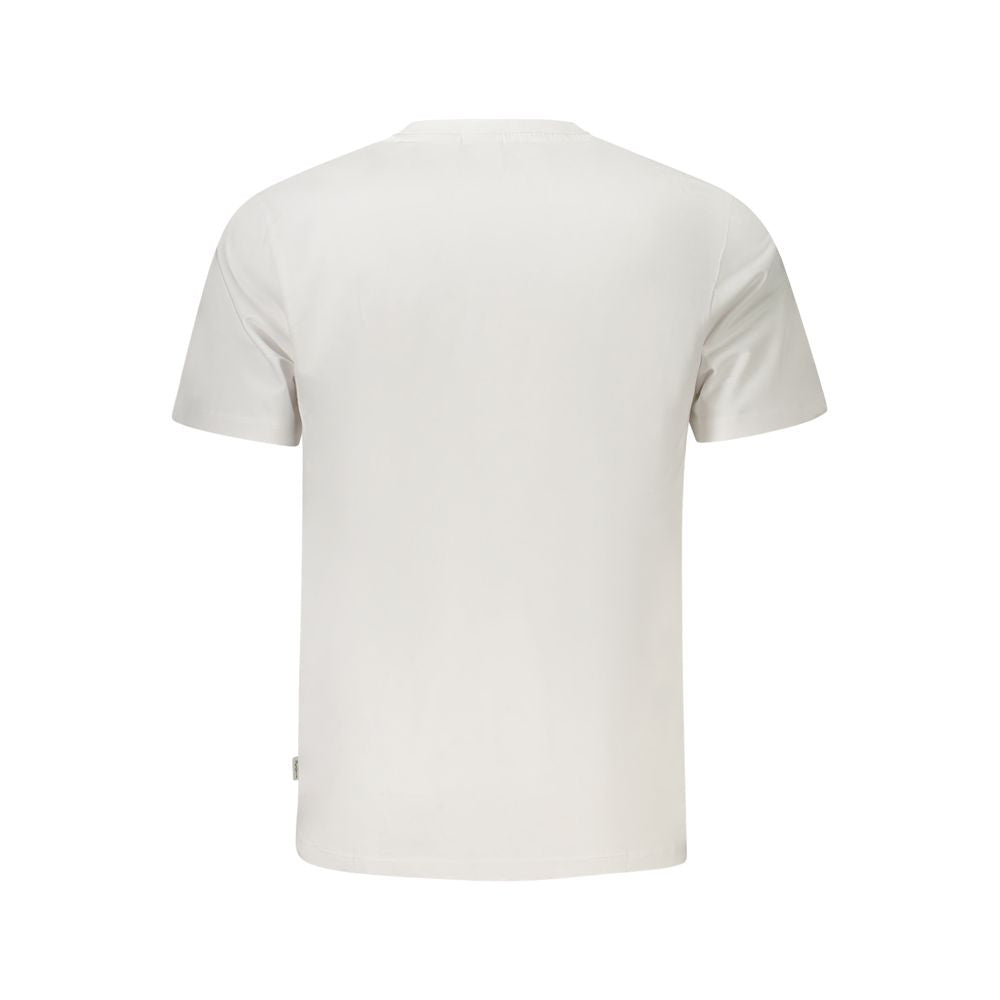 Pepe Jeans White Cotton Men T-Shirt back view showing premium organic cotton fabric.