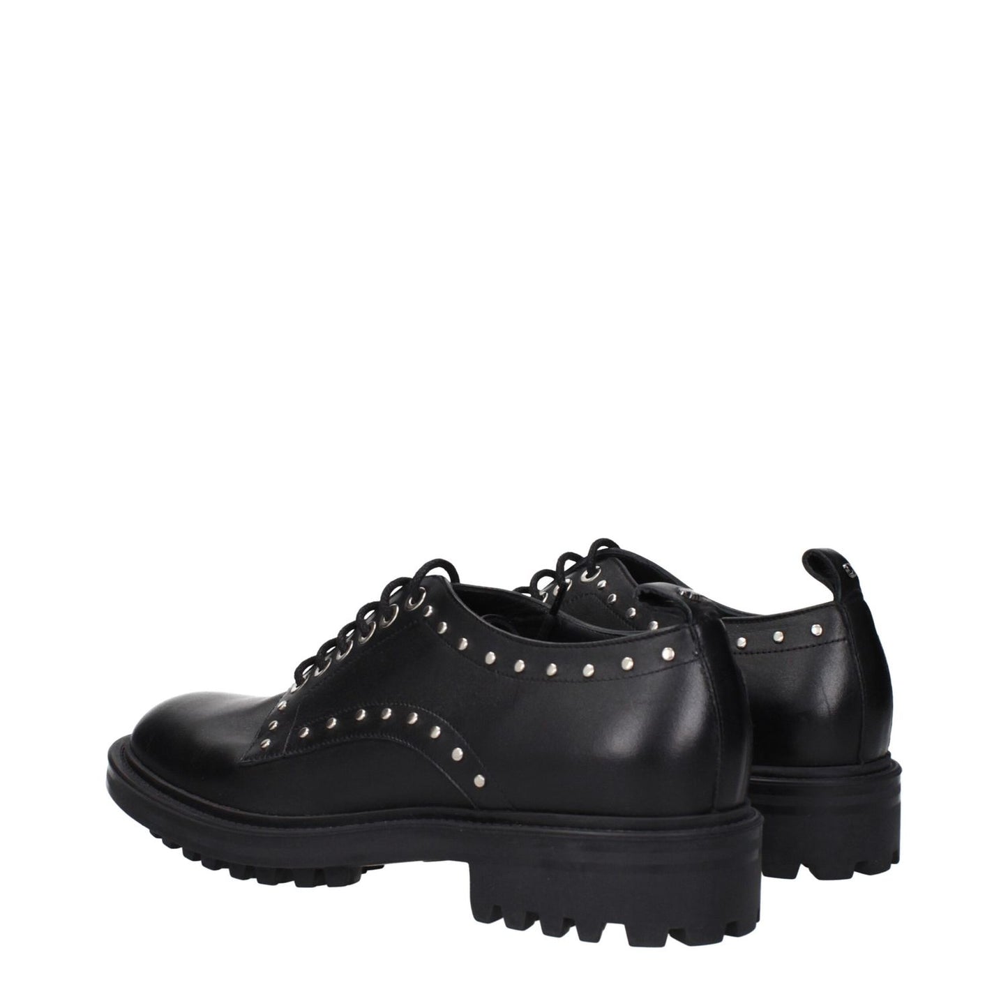 Max Mara Black Leather Oxfords And Derbies