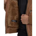 Dolce & Gabbana Brown Leather Fur Button Biker Coat Jacket JKT4050-52