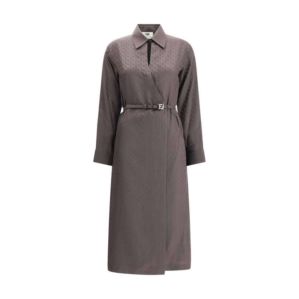 Fendi FF silk jacquard Dress FE-FDD443AUQGF1T6H-IT40 | M